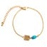 Bracelet-Fine-Chaine-avec-Charm-Pierre-Turquoise-et-Carre-Metal-Dore