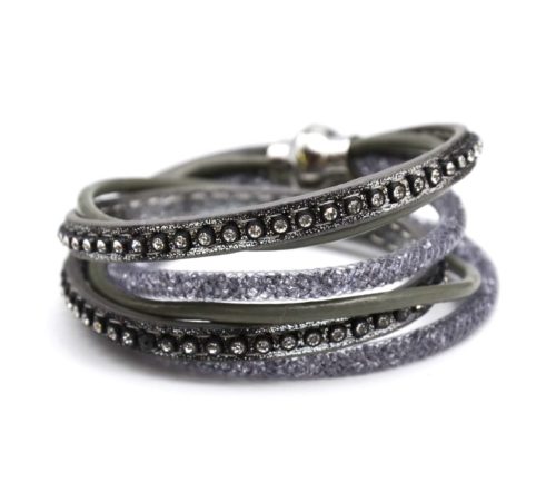 Bracelet-Double-Tour-Cordon-Strass-et-Tube-Resille-Stardust-Gris-Fonce