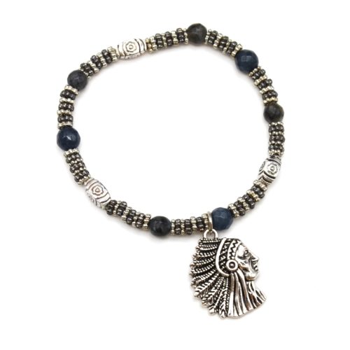 Bracelet-Perles-et-Pierres-Grises-avec-Charm-Indien-Ethnique-Metal-Argente