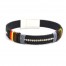 Bracelet-Aimante-Simili-Cuir-Ecailles-Noir-avec-Bandes-Fils-Colores-et-Strass