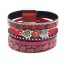 Bracelet-Manchette-Ecailles-Strass-Cordon-Bordeaux-avec-Fleche-Ethnique