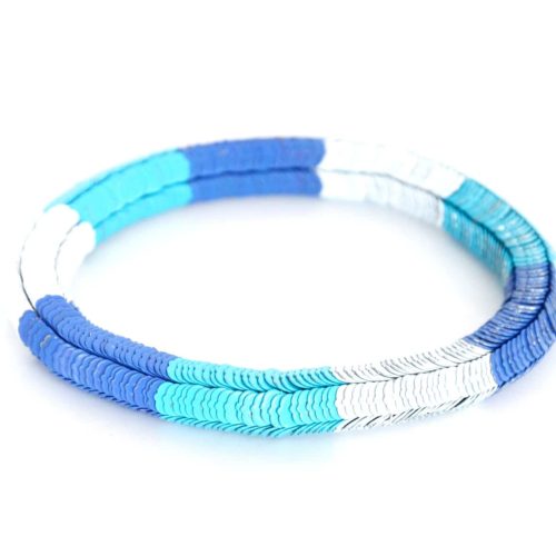 Bracelet-Elastique-Multi-Pieces-Metal-Bleu