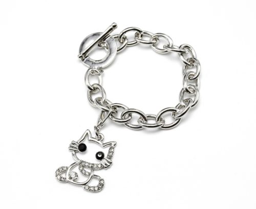 Bracelet-Chaine-Gros-Maillons-Metal-Argente-et-Charm-Chat-Strass