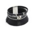 Bracelet-Manchette-Ecailles-Clous-et-Franges-Ethnique-Simili-Cuir-Noir