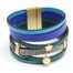 Bracelet-Manchette-Aimante-Multi-Rangs-Cuir-Strass-et-Charm-Etoile-Bleu