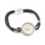 Bracelet-Aimante-Double-Cordon-Tresse-et-Charm-Papillon-Contour-Strass-NoirDore