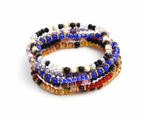 Lot-de-6-Bracelets-Pierres-Perles-Brillantes-Elastique-Style-Oriental-Multicolore