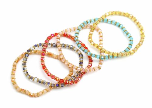 Lot-de-6-Bracelets-Pierres-Perles-Brillantes-Elastique-Style-Oriental-Multicolore