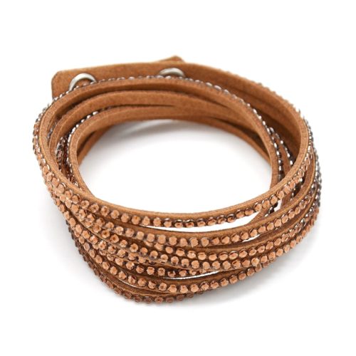 Bracelet-Slake-Double-Tour-4-Rangs-Strass-Marron