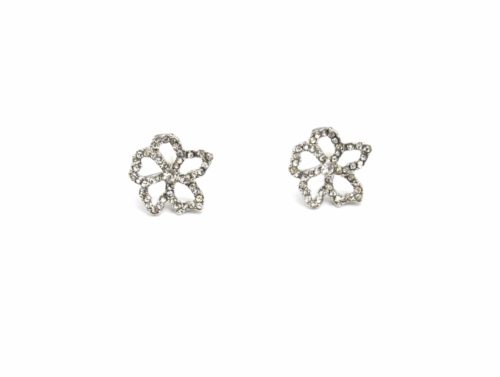 Boucles-dOreilles-Fleur-Petales-Contour-Strass-Argente