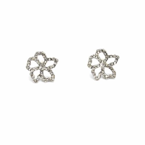 Boucles-dOreilles-Fleur-Petales-Contour-Strass-Argente