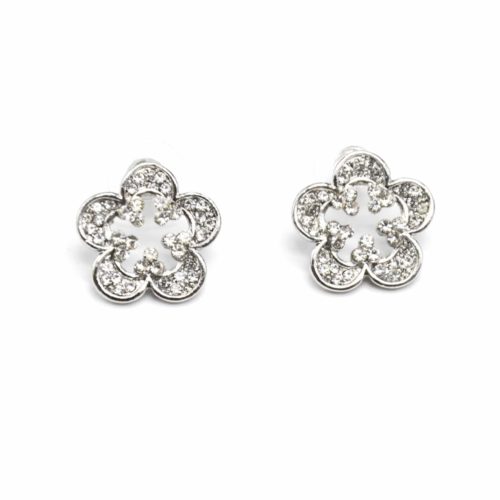 Boucles-dOreilles-Fleur-Petales-Strass-Argente