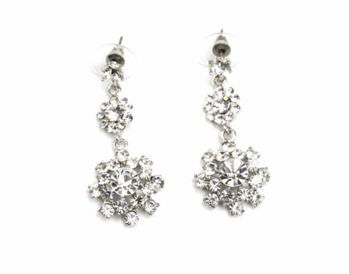 Boucles-dOreilles-Pendantes-Fleurs-Strass-Argente