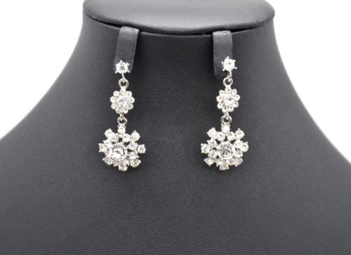 Boucles-dOreilles-Pendantes-Fleurs-Strass-Argente