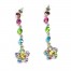 Boucles-dOreilles-Pendantes-Tombee-de-Strass-et-Fleur-Strass-Multicolore