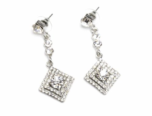 Boucles-dOreilles-Pendantes-Losange-Strass-Argente