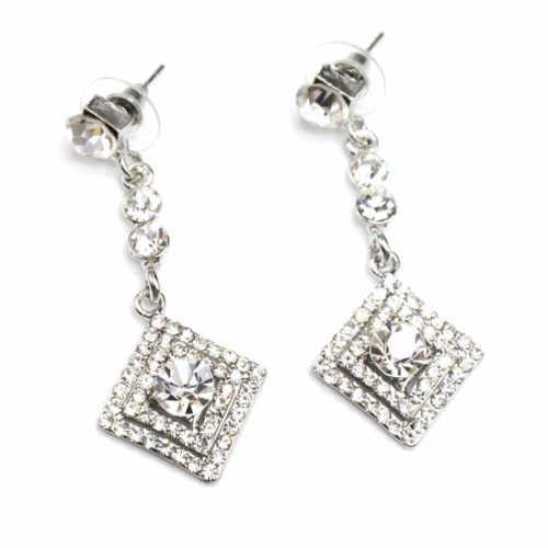 Boucles-dOreilles-Pendantes-Losange-Strass-Argente