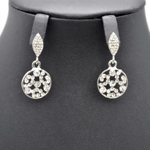 Boucles-dOreilles-Pendantes-Cercle-Cisele-Strass-Argente