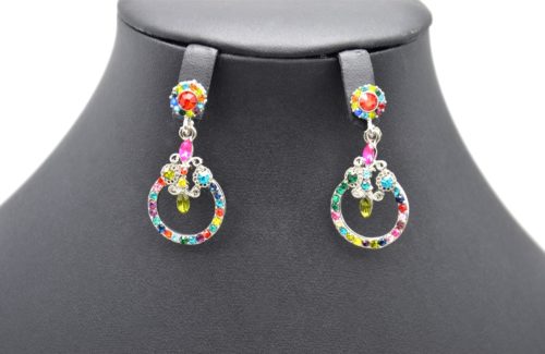 Boucles-dOreilles-Pendantes-Cercle-Baroque-Strass-Multicolore