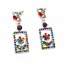 Boucles-dOreilles-Pendantes-Rectangle-et-Fleur-Strass-Multicolore