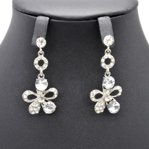 Boucles-dOreilles-Pendantes-Fleur-Strass-Argente