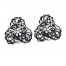 Boucles-dOreilles-Fleur-Ciselee-Arabesques-Metal-Noir-Strass-Argente