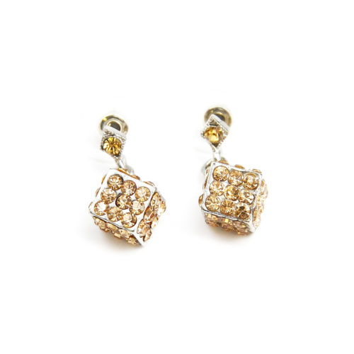 Boucles-dOreilles-Pendantes-Mini-De-Strass-Beige