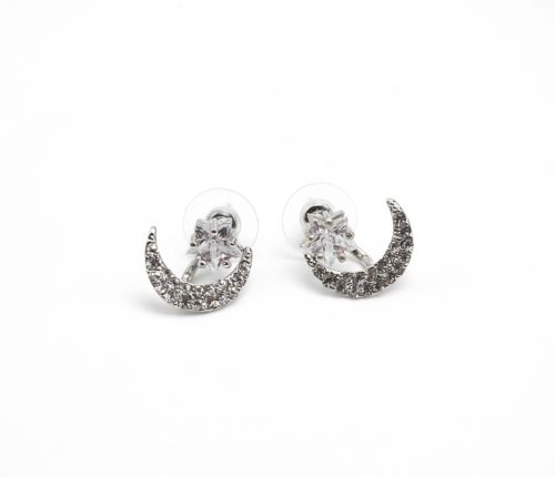 Boucles-dOreilles-Balancier-Etoile-et-Lune-Metal-Strass-Argente-sous-lOreille