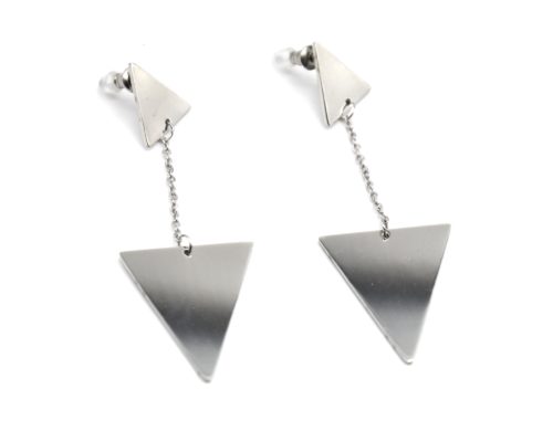 Boucles-dOreilles-Pendantes-Petit-et-Grand-Triangles-Acier-Argente