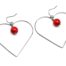 Boucles-dOreilles-Coeur-Contour-Metal-Argente-avec-Pierre-Effet-Marbre-Rouge