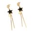 Boucles-dOreilles-Pierre-Etoiles-Noires-et-Barres-Metal-Dore