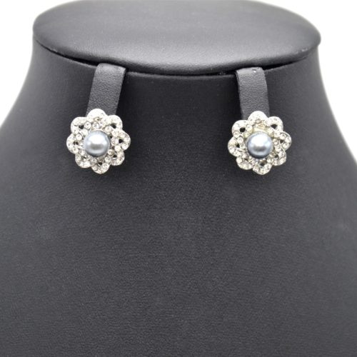 Boucles-dOreilles-Rosace-Strass-Argente-Centre-Perle-Grise