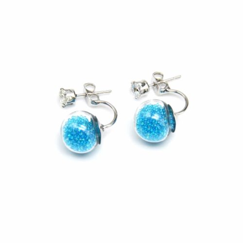 Boucles-dOreilles-Double-Pierre-et-Boule-Verre-Billes-Bleu