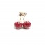 Boucles-dOreilles-Double-Pierre-Metal-Dore-et-Boule-Verre-Billes-Bordeaux