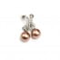 Boucles-dOreilles-Demi-Cercle-Metal-Argente-Strass-et-Perle-Marron