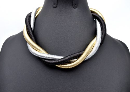 Collier-Statement-Triple-Cordon-Tresse-Fils-Brillants-Tricolore