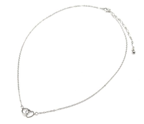 Collier-Fine-Chaine-Pendentif-Coeur-et-Cercle-Entrelaces-Metal-Argente