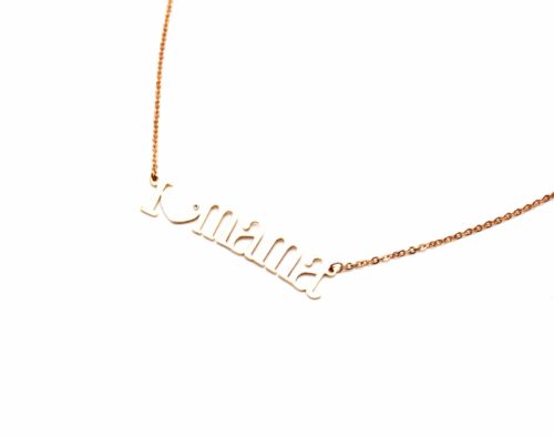 Collier-Fine-Chaine-et-Pendentif-Message-I-Love-Mama-Acier-Or-Rose