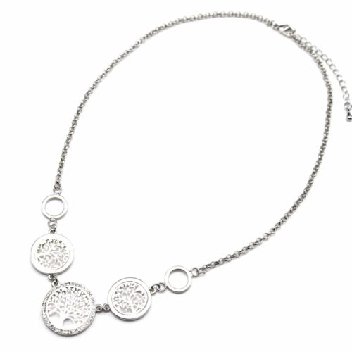 Collier-Fine-Chaine-avec-Pendentif-Multi-Cercles-Ajoures-Arbre-de-Vie-Metal-Strass-Argente