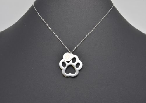 Collier-Fine-Chaine-et-Pendentif-Patte-Chien-Acier-Argente