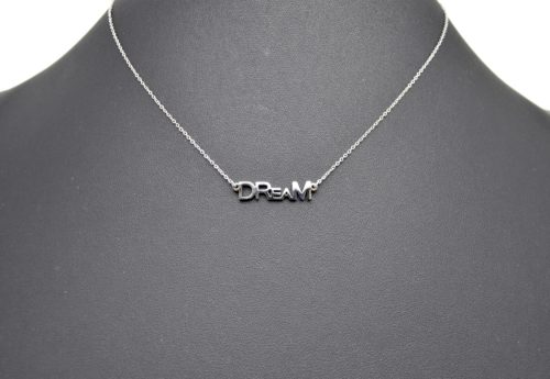 Collier-Fine-Chaine-Pendentif-Message-Dream-Acier-Argente