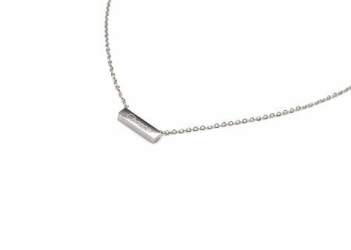 Collier-Fine-Chaine-et-Pendentif-Lingot-Message-Chance-Acier-316L-Argente