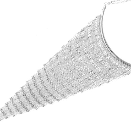 Collier-Plastron-Cascade-Multi-Chaines-Brillantes-Argentees