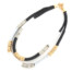 Collier-Double-Chaine-Cordons-Noir-Blanc-et-Anneaux-Metal