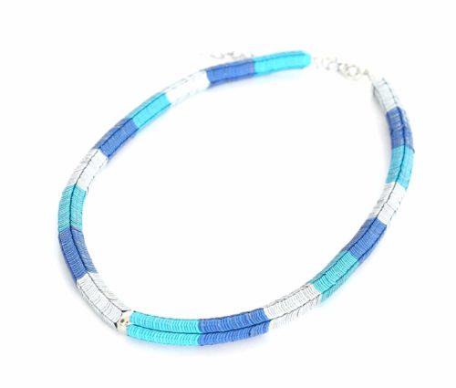 Collier-Tour-de-Cou-Multi-Pieces-Metal-Bleu