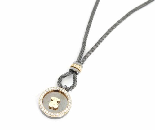 Collier-Pendentif-Ourson-dans-Cercle-Gris-Contour-Strass