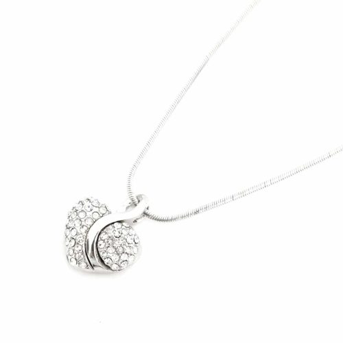 Collier-Pendentif-Coeur-Strass-Argente-avec-Beliere