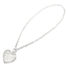 Collier-Chaine-Metal-Pendentif-Coeur-Fleuri-Contour-Strass-Metal-Argente