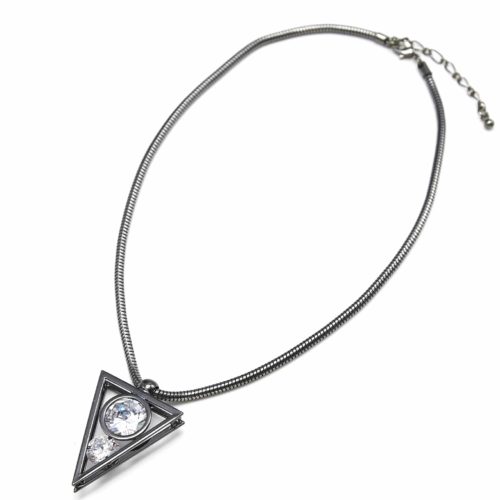 Collier-Pendentif-Triangle-Inverse-Metal-Pierres-Gris