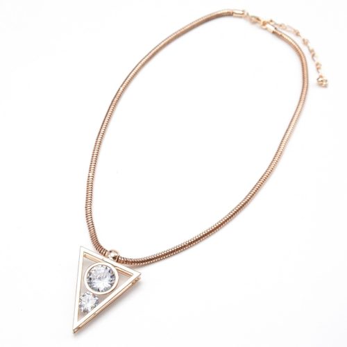 Collier-Pendentif-Triangle-Inverse-Metal-Or-Rose-avec-Pierres-Multi-Facettes